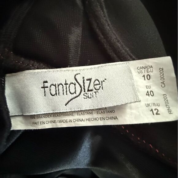 FantaSizer Slimming One Piece Swimsuit Red Pink Black Waist Trimming size 10 - Picture 5 of 9